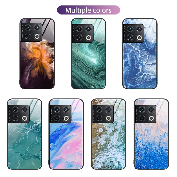 For OnePlus 10 Pro Marble Pattern Glass Protective Phone Case