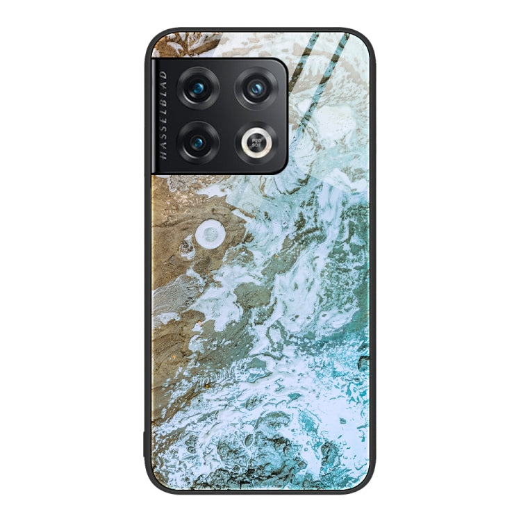 For OnePlus 10 Pro Marble Pattern Glass Protective Phone Case