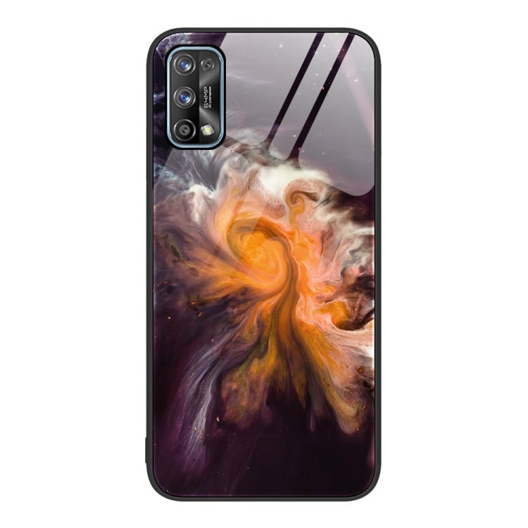 For Realme 7 Marble Pattern Glass Protective Phone Case