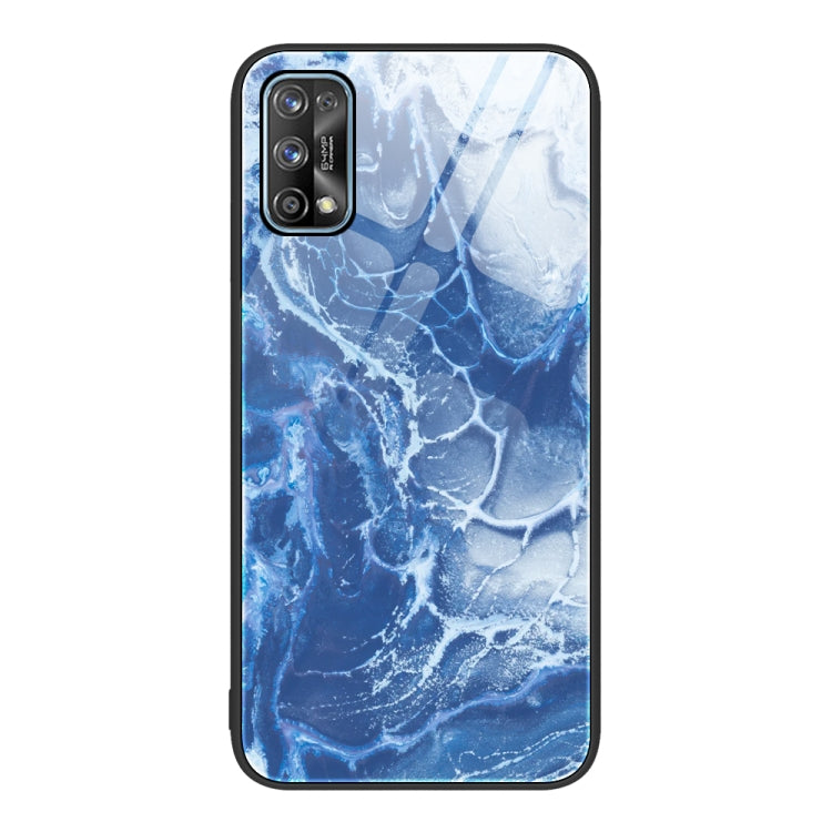For Realme 7 Marble Pattern Glass Protective Phone Case