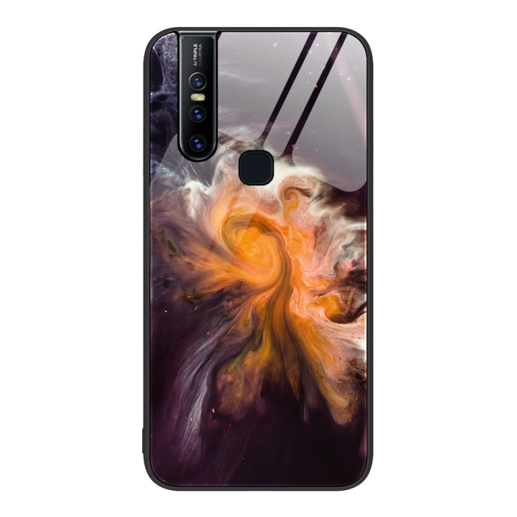 For vivo V15 Marble Pattern Glass Protective Phone Case