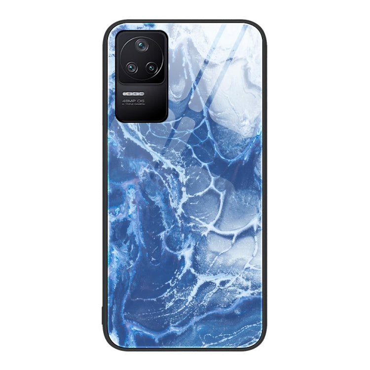 For Xiaomi Redmi K50 Marble Pattern Glass Protective Phone Case