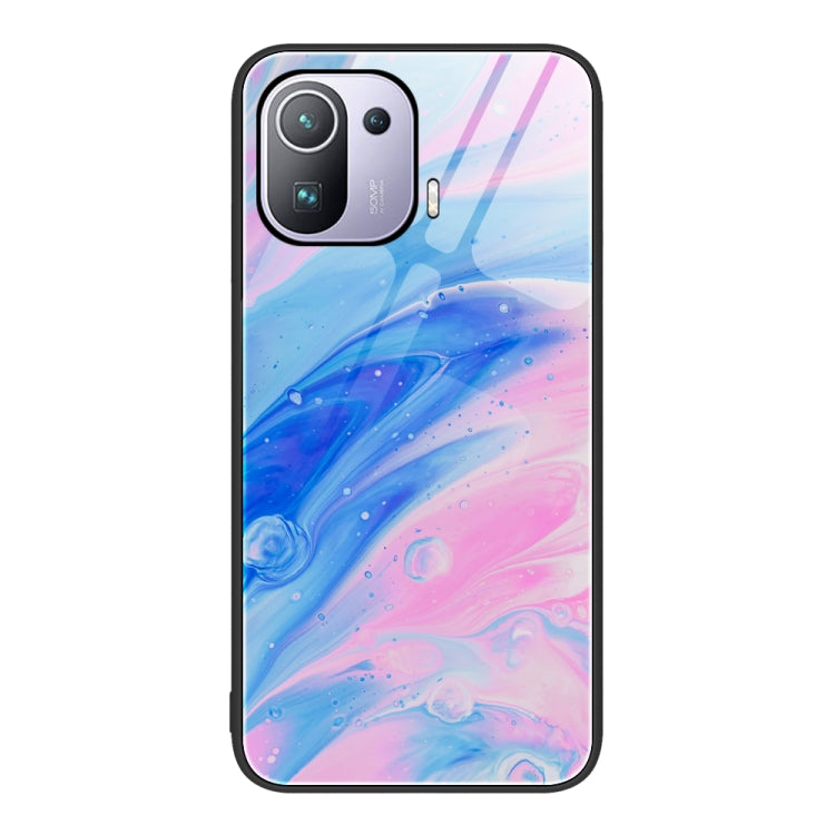 For Xiaomi Mi 11 Pro Marble Pattern Glass Protective Phone Case