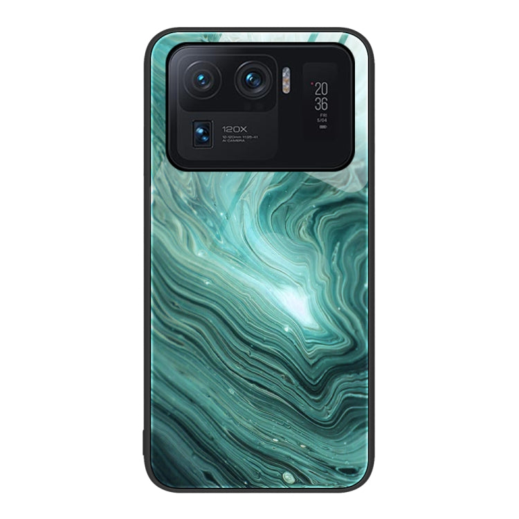 For Xiaomi Mi 11 Ultra Marble Pattern Glass Protective Phone Case