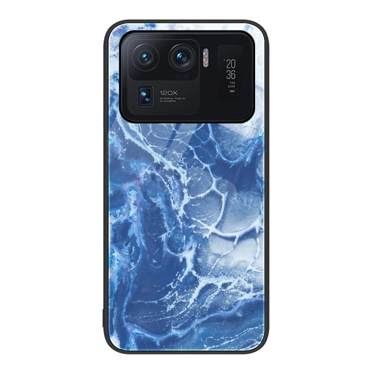 For Xiaomi Mi 11 Ultra Marble Pattern Glass Protective Phone Case
