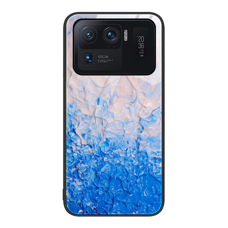 For Xiaomi Mi 11 Ultra Marble Pattern Glass Protective Phone Case