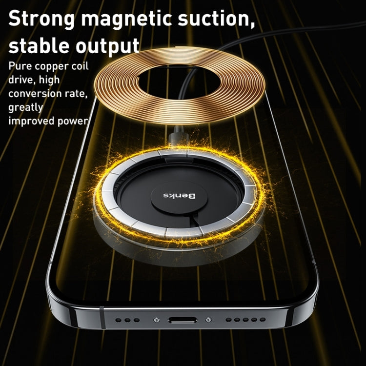 Benks W09 Transparent Magnetic Wireless Charger(Black)