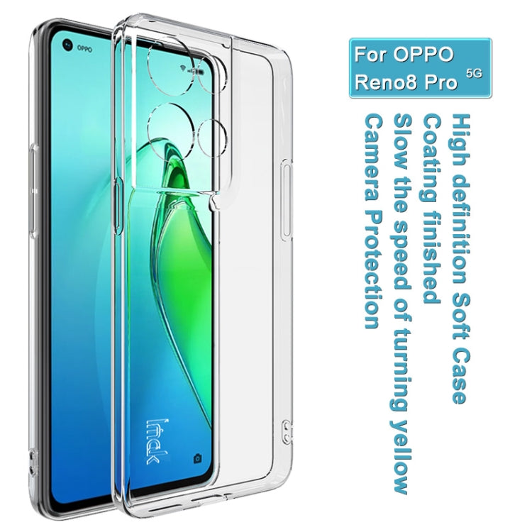 For OPPO Reno8 Pro 5G IMAK UX-10 Series Shockproof TPU Phone Case(Transparent)