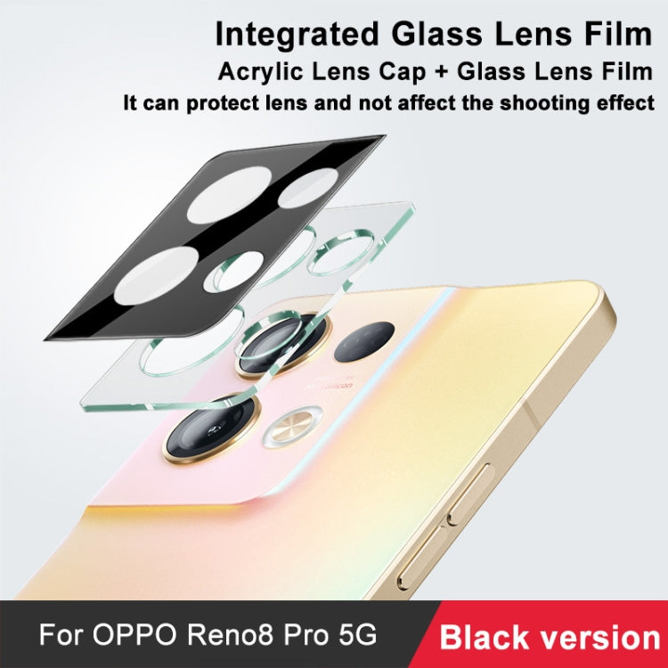For OPPO Reno8 Pro 5G imak High Definition Integrated Glass Lens Film Black Version