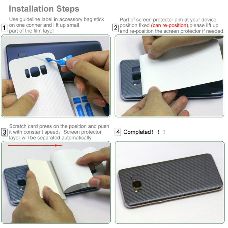 For Galaxy A80 IMAK Carbon Fiber Pattern PVC Back Protective Film
