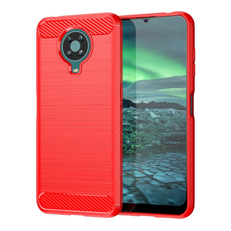 For Nokia 6.3 / 6.4 Brushed Texture Carbon Fiber TPU Phone Case