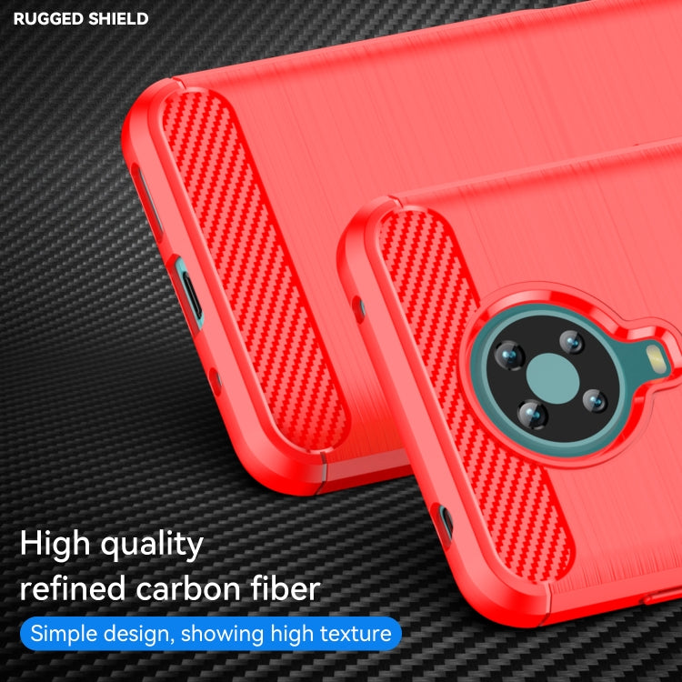 For Nokia 6.3 / 6.4 Brushed Texture Carbon Fiber TPU Phone Case