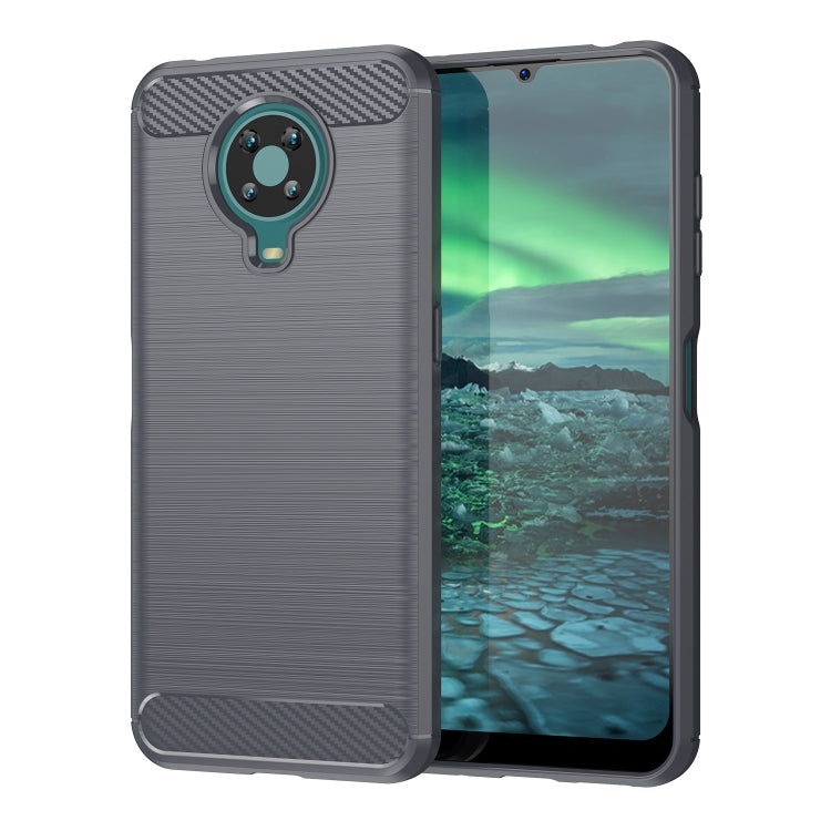 For Nokia 6.3 / 6.4 Brushed Texture Carbon Fiber TPU Phone Case