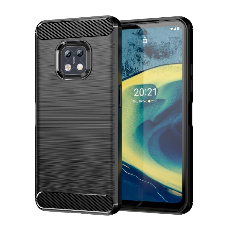 For Nokia XR20 Brushed Texture Carbon Fiber TPU Phone Case
