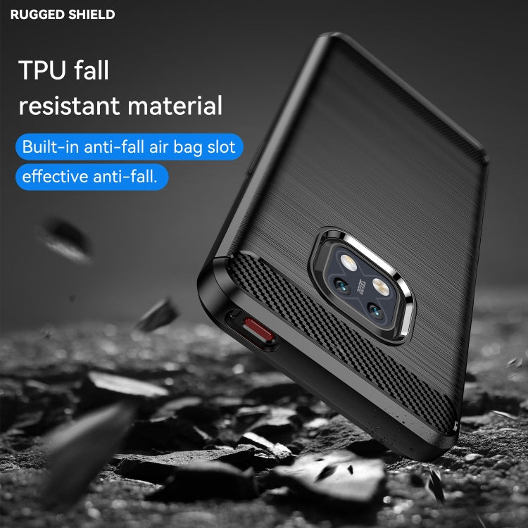 For Nokia XR20 Brushed Texture Carbon Fiber TPU Phone Case