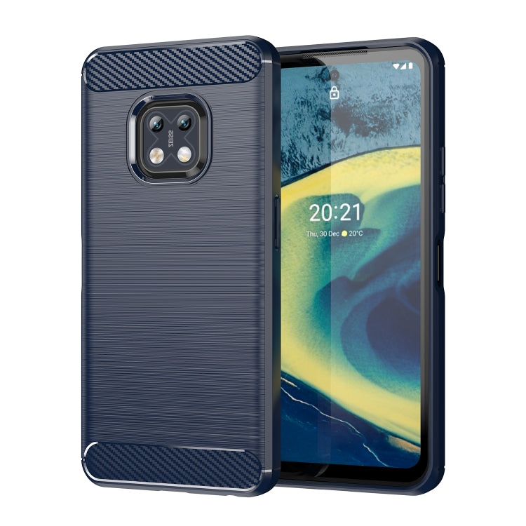 For Nokia XR20 Brushed Texture Carbon Fiber TPU Phone Case
