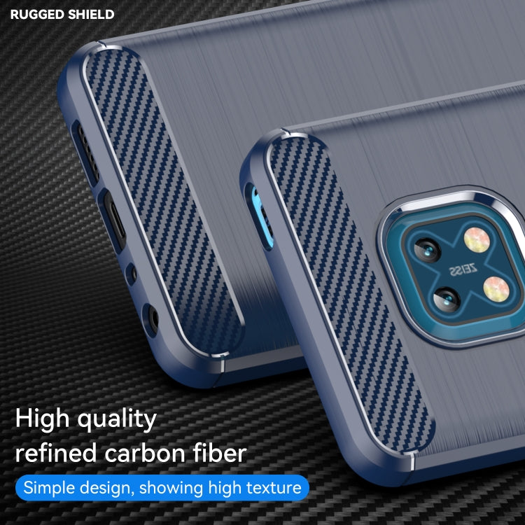 For Nokia XR20 Brushed Texture Carbon Fiber TPU Phone Case