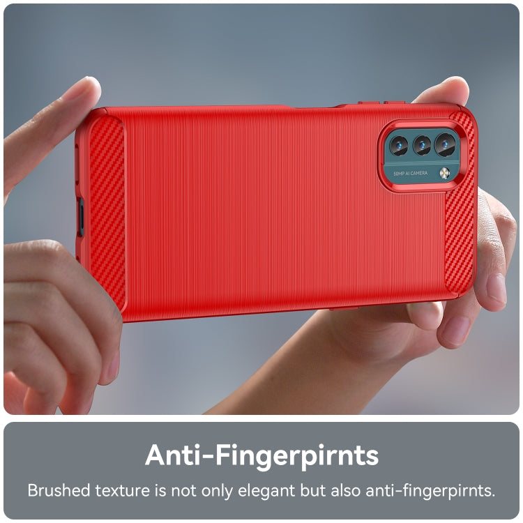 For Nokia G11 Brushed Texture Carbon Fiber TPU Phone Case