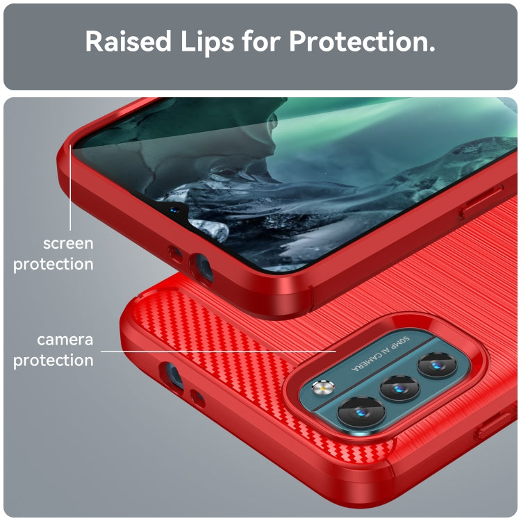 For Nokia G11 Brushed Texture Carbon Fiber TPU Phone Case