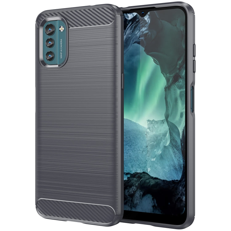 For Nokia G11 Brushed Texture Carbon Fiber TPU Phone Case