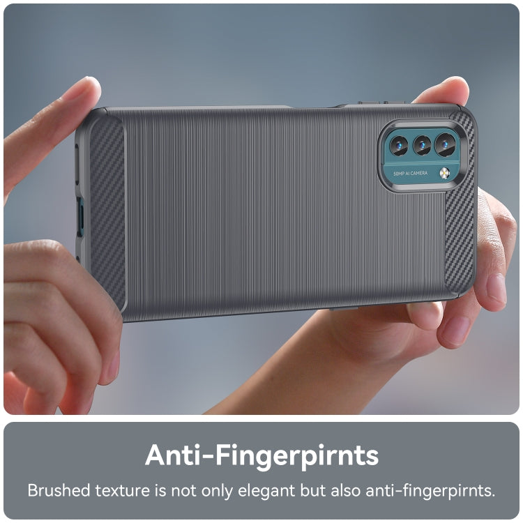 For Nokia G11 Brushed Texture Carbon Fiber TPU Phone Case