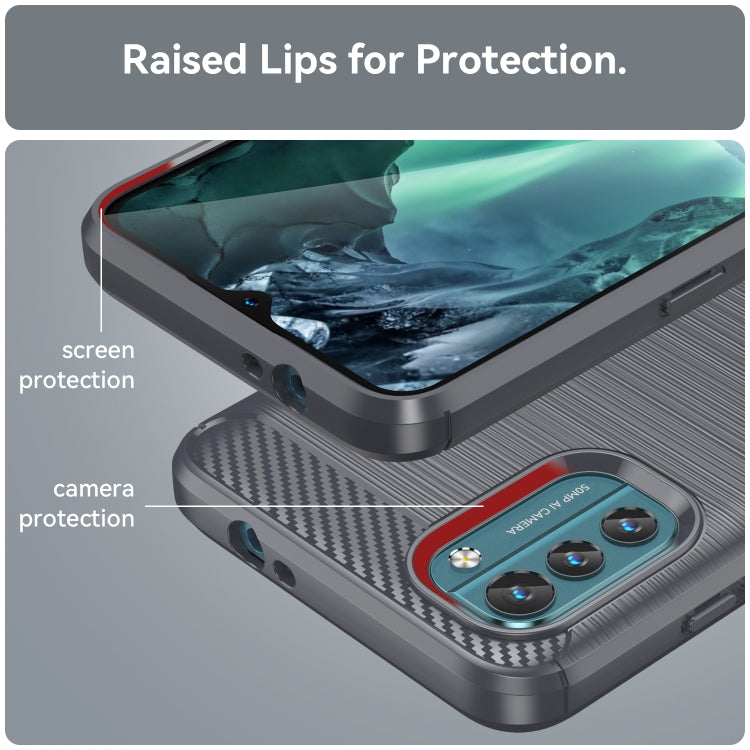 For Nokia G11 Brushed Texture Carbon Fiber TPU Phone Case