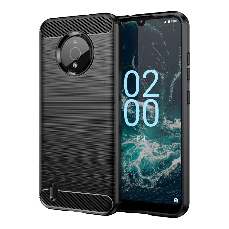 For Nokia C200 Brushed Texture Carbon Fiber TPU Phone Case