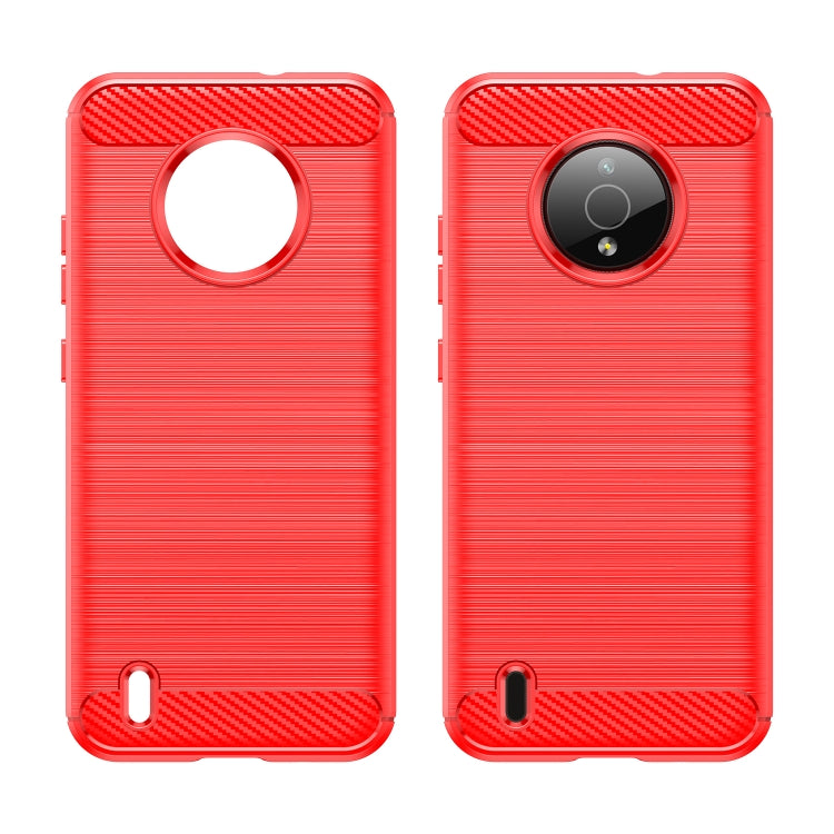 For Nokia C200 Brushed Texture Carbon Fiber TPU Phone Case