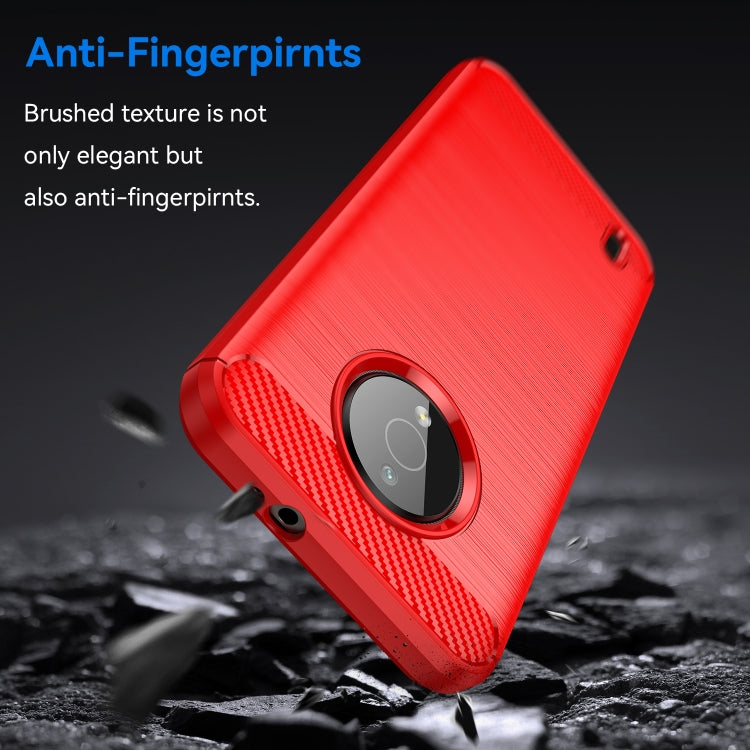 For Nokia C200 Brushed Texture Carbon Fiber TPU Phone Case