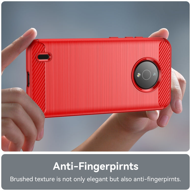 For Nokia C200 Brushed Texture Carbon Fiber TPU Phone Case