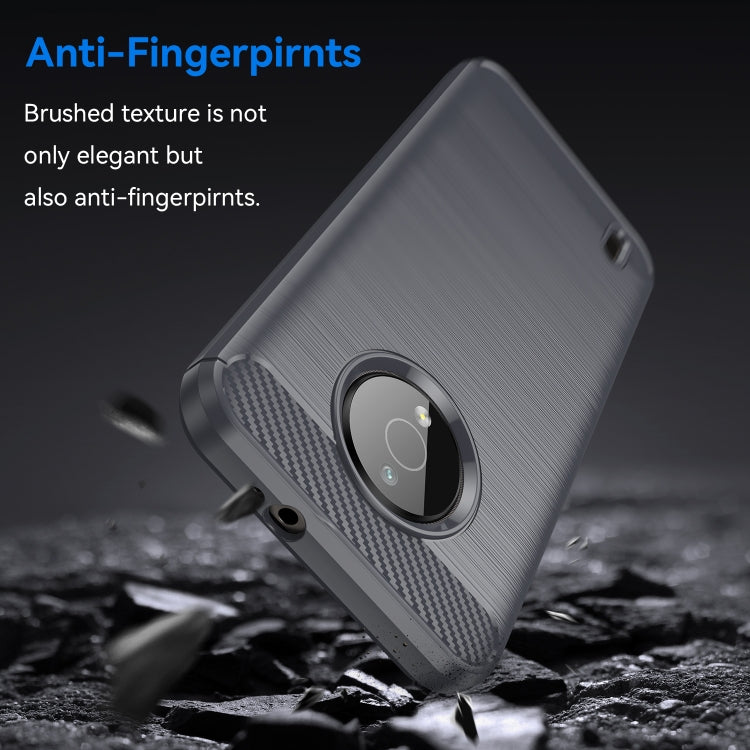 For Nokia C200 Brushed Texture Carbon Fiber TPU Phone Case