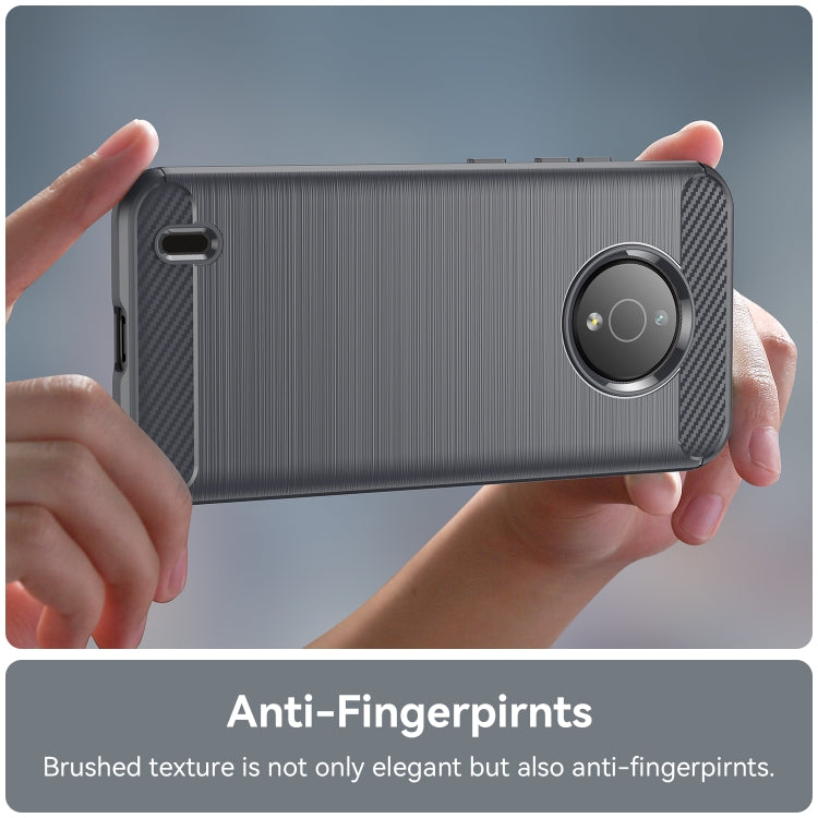 For Nokia C200 Brushed Texture Carbon Fiber TPU Phone Case