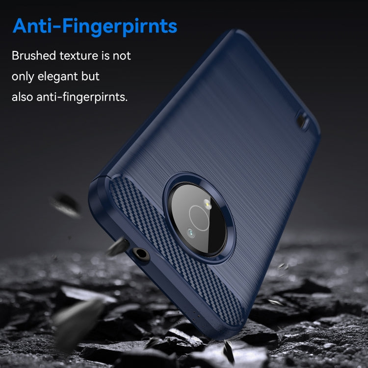 For Nokia C200 Brushed Texture Carbon Fiber TPU Phone Case