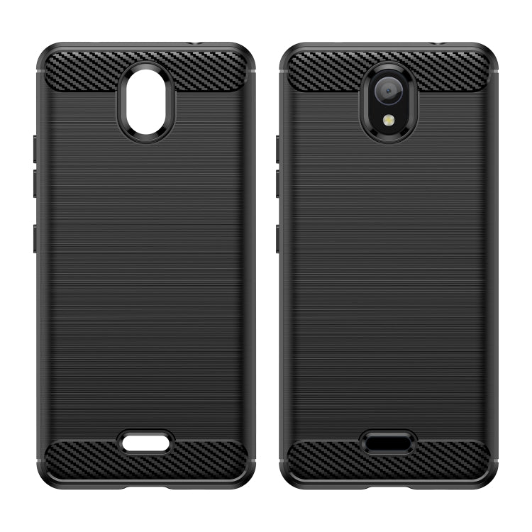 For Nokia C100 Brushed Texture Carbon Fiber TPU Phone Case