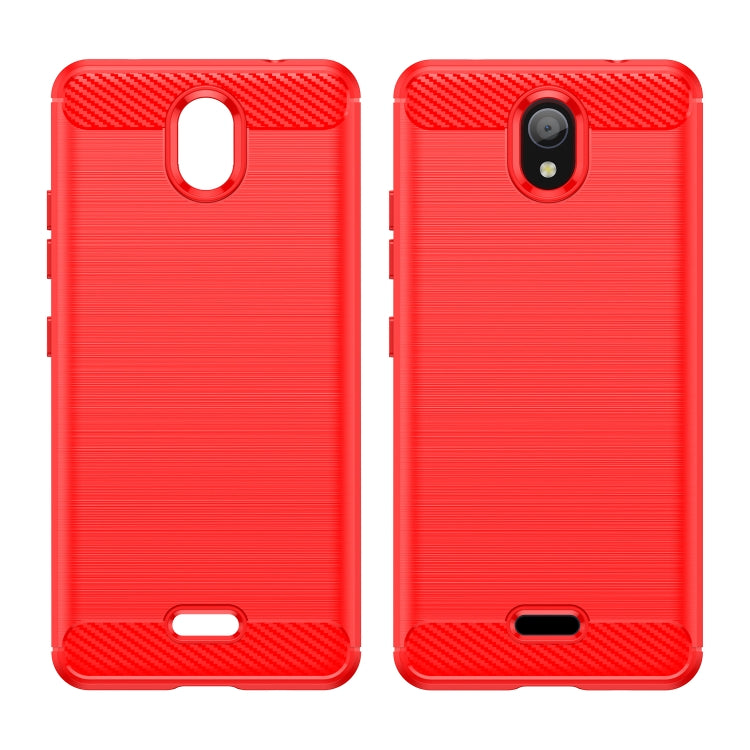 For Nokia C100 Brushed Texture Carbon Fiber TPU Phone Case