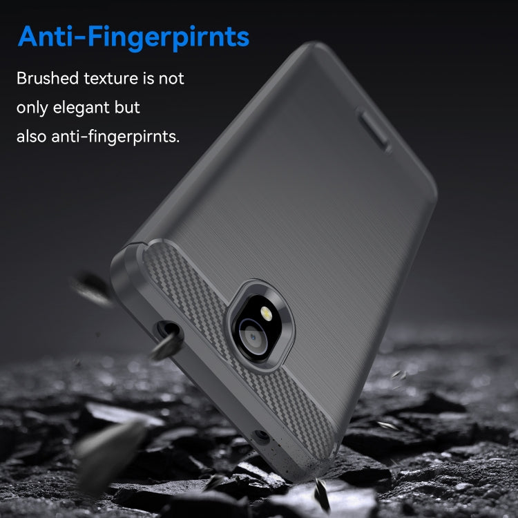 For Nokia C100 Brushed Texture Carbon Fiber TPU Phone Case