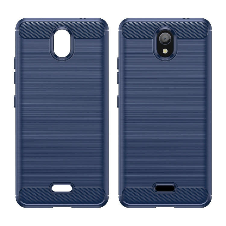 For Nokia C100 Brushed Texture Carbon Fiber TPU Phone Case