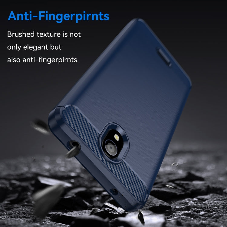 For Nokia C100 Brushed Texture Carbon Fiber TPU Phone Case