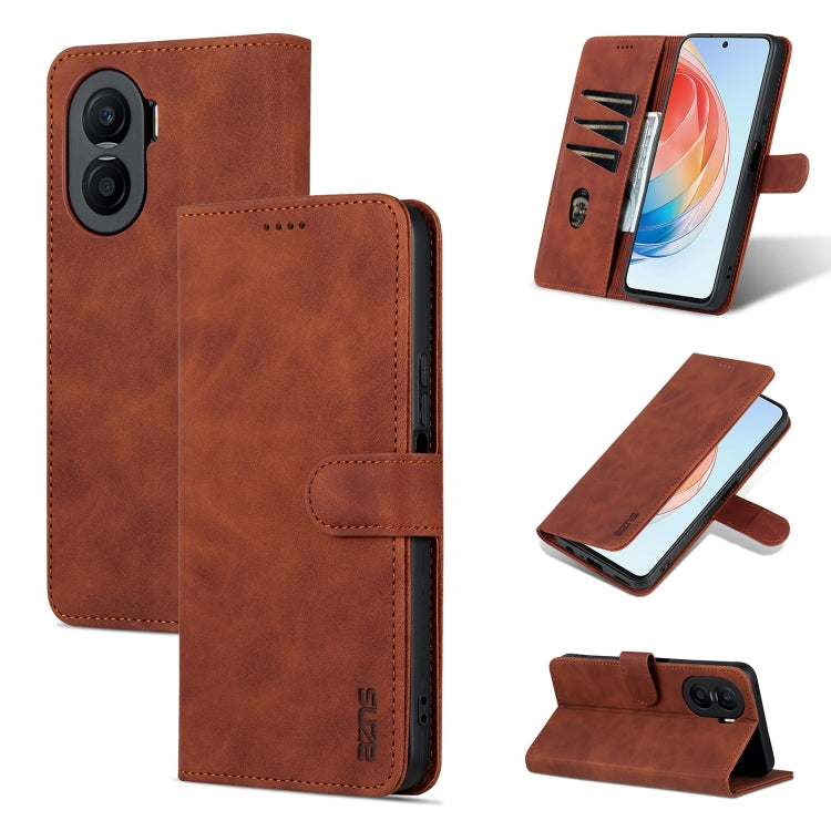 For Honor X40i AZNS Skin Feel Calf Texture Flip Leather Phone Case