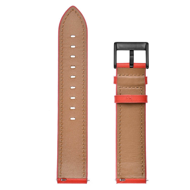 For Huawei Watch GT3 Pro 43mm / 46mm 20mmFirst Layer Leather Sewing Thread Watch Band
