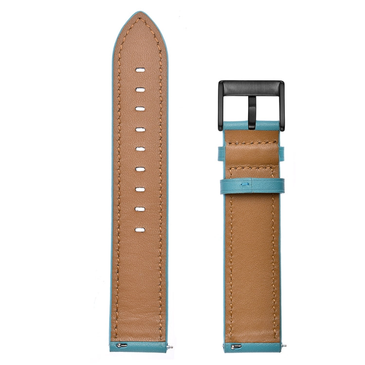 For Huawei Watch GT3 Pro 43mm / 46mm 20mmFirst Layer Leather Sewing Thread Watch Band