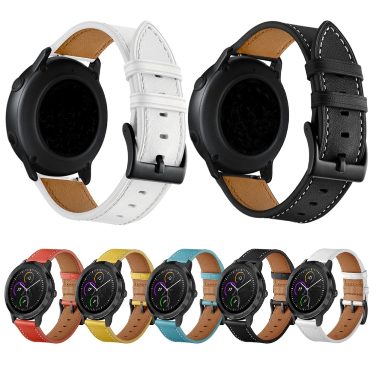 For Huawei Watch GT3 Pro 43mm / 46mm 20mmFirst Layer Leather Sewing Thread Watch Band