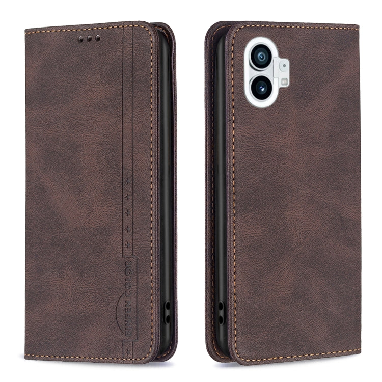 For Nothing Phone 1 Magnetic RFID Blocking Anti-Theft Leather Phone Case