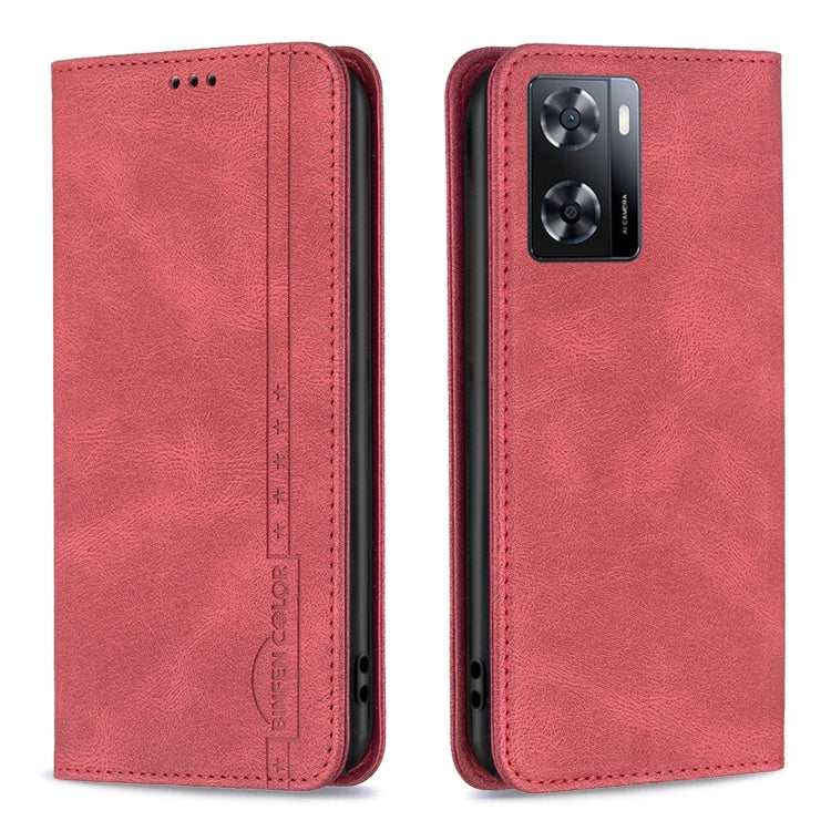 For OPPO A57 4G Magnetic RFID Blocking Anti-Theft Leather Phone Case