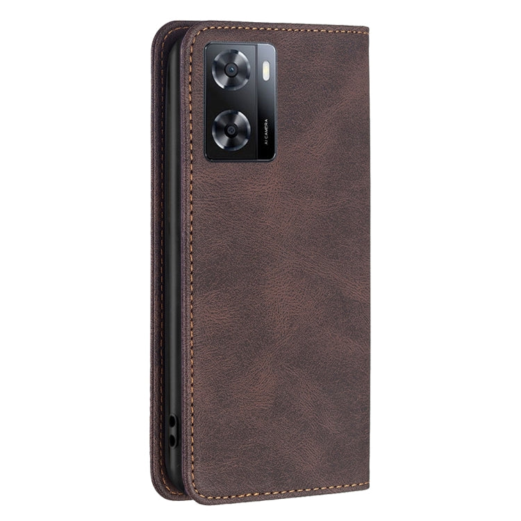 For OPPO A57 4G Magnetic RFID Blocking Anti-Theft Leather Phone Case