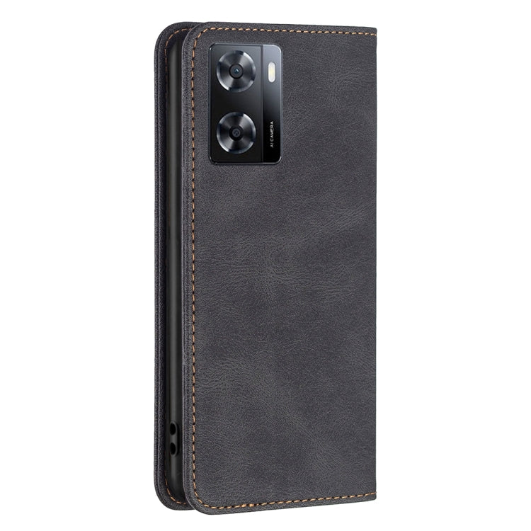 For OPPO A57 4G Magnetic RFID Blocking Anti-Theft Leather Phone Case
