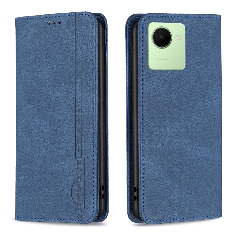 For Realme C30 Magnetic RFID Blocking Anti-Theft Leather Phone Case