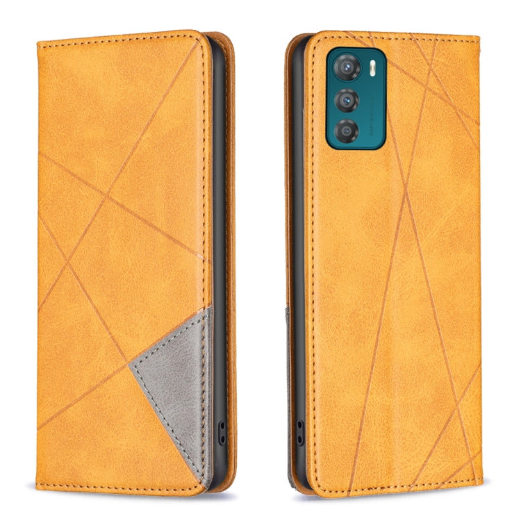 For Motorola Moto G42 4G Prismatic Invisible Magnetic Leather Phone Case