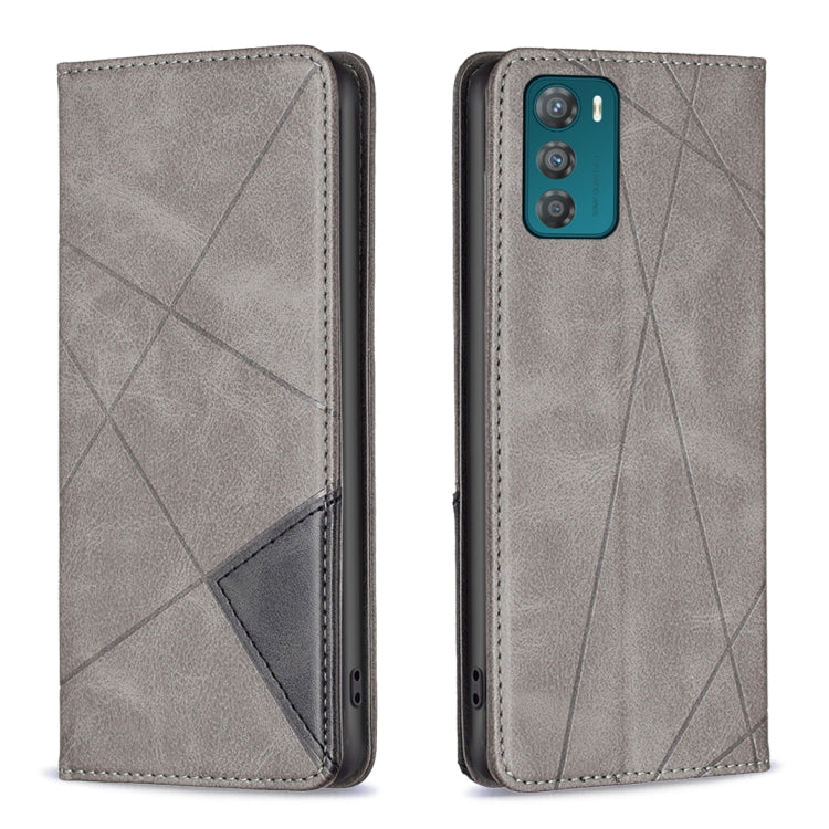 For Motorola Moto G42 4G Prismatic Invisible Magnetic Leather Phone Case