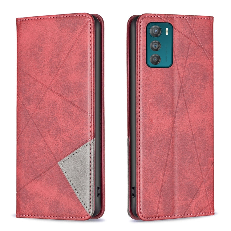 For Motorola Moto G42 4G Prismatic Invisible Magnetic Leather Phone Case